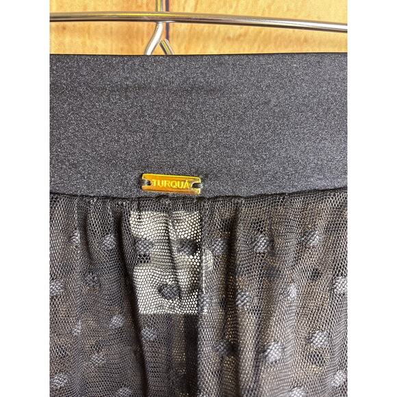 Turcua Swimwear Cover Up Lace Flowy Skirt Black Size S - Picture 3 of 4